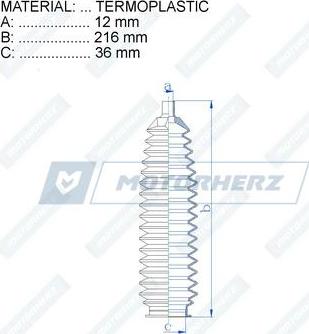 Motorherz RDZ0431MG - Пильник, рульове управління autozip.com.ua
