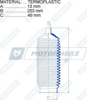 Motorherz RDZ0438MG - Пильник, рульове управління autozip.com.ua