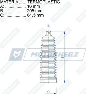 Motorherz RDZ0474MG - Пильник, рульове управління autozip.com.ua