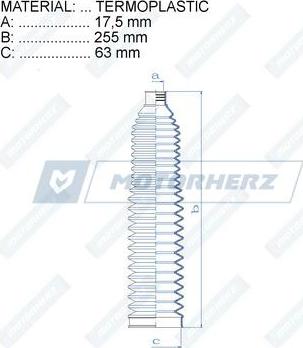 Motorherz RDZ0505MG - Пильник, рульове управління autozip.com.ua