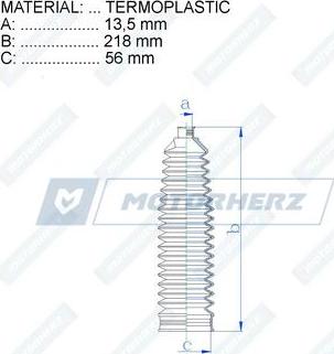 Motorherz RDZ0516MG - Пильник, рульове управління autozip.com.ua