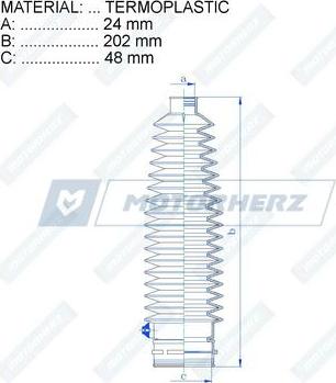 Motorherz RDZ0517MG - Пильник, рульове управління autozip.com.ua