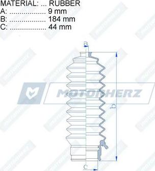 Motorherz RDZ0580MG - Пильник, рульове управління autozip.com.ua