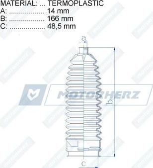 Motorherz RDZ0588MG - Пильник, рульове управління autozip.com.ua
