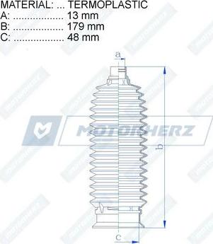 Motorherz RDZ0521MG - Пильник, рульове управління autozip.com.ua
