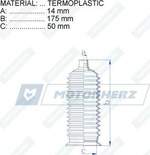 Motorherz RDZ0527MG - Пильник, рульове управління autozip.com.ua