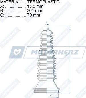 Motorherz RDZ0570MG - Пильник, рульове управління autozip.com.ua