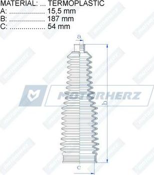 Motorherz RDZ0571MG - Пильник, рульове управління autozip.com.ua