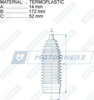 Motorherz RDZ0615MG - Пильник, рульове управління autozip.com.ua