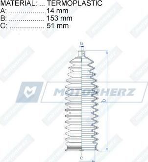 Motorherz RDZ0017MG - Пильник, рульове управління autozip.com.ua