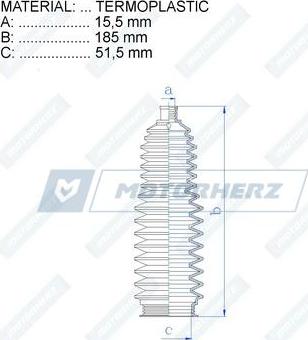 Motorherz RDZ0024MG - Пильник, рульове управління autozip.com.ua