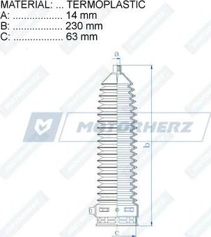 Motorherz RDZ0076MG - Пильник, рульове управління autozip.com.ua