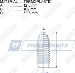 Motorherz RDZ0070MG - Пильник, рульове управління autozip.com.ua
