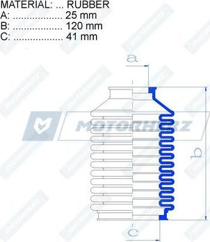 Motorherz RDZ0193MG - Пильник, рульове управління autozip.com.ua