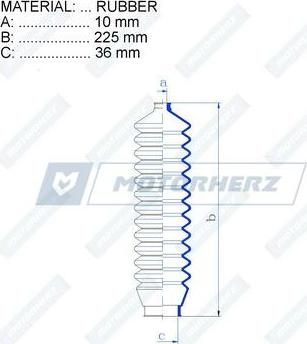 Motorherz RDZ0180MG - Пильник, рульове управління autozip.com.ua