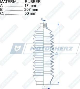 Motorherz RDZ0363MG - Пильник, рульове управління autozip.com.ua