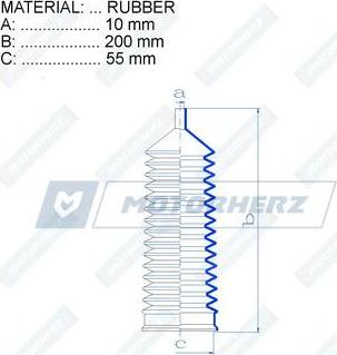 Motorherz RDZ0306MG - Пильник, рульове управління autozip.com.ua