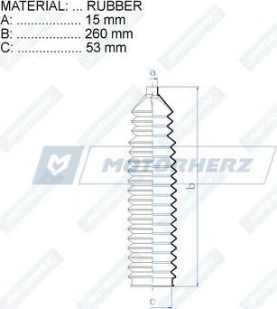 Motorherz RDZ0337MG - Пильник, рульове управління autozip.com.ua