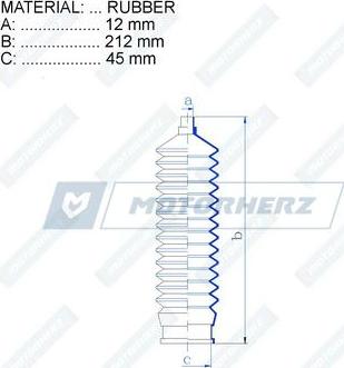 Motorherz RDZ0241MG - Пильник, рульове управління autozip.com.ua