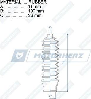 Motorherz RDZ0248MG - Пильник, рульове управління autozip.com.ua
