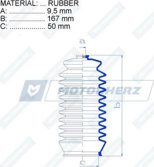 Motorherz RDZ0217MG - Пильник, рульове управління autozip.com.ua