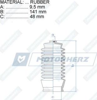 Motorherz RDZ0270MG - Пильник, рульове управління autozip.com.ua