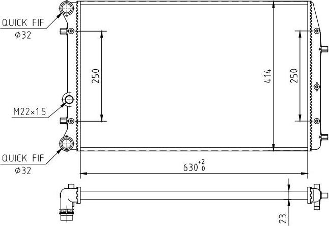 MOTRIO 8550509595 - Радіатор, охолодження двигуна autozip.com.ua