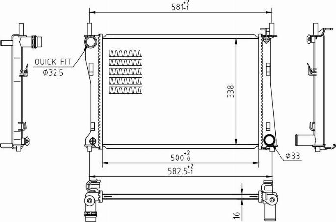 MOTRIO 8550509655 - Радіатор, охолодження двигуна autozip.com.ua