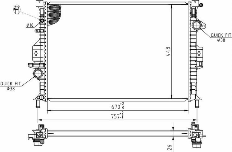 MOTRIO 8550509613 - Радіатор, охолодження двигуна autozip.com.ua