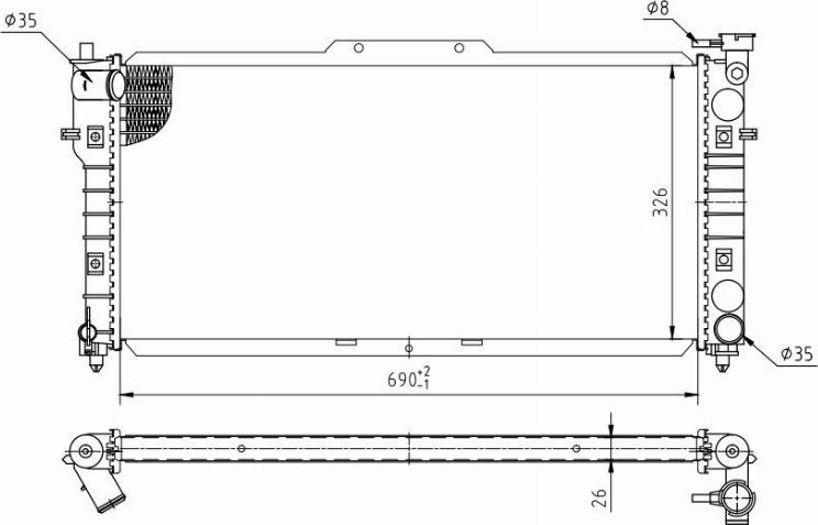 MOTRIO 8550509627 - Радіатор, охолодження двигуна autozip.com.ua