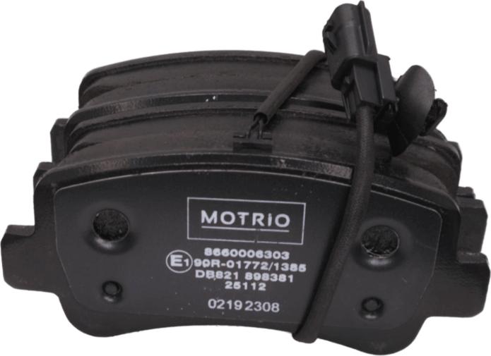 MOTRIO 8660006303 - Гальмівні колодки, дискові гальма autozip.com.ua