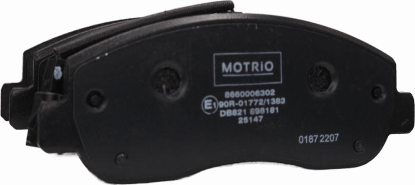 MOTRIO 8660006302 - Гальмівні колодки, дискові гальма autozip.com.ua