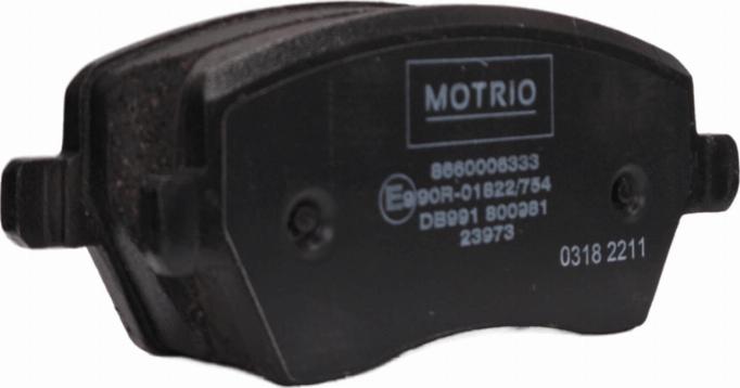 MOTRIO 8660006333 - Гальмівні колодки, дискові гальма autozip.com.ua