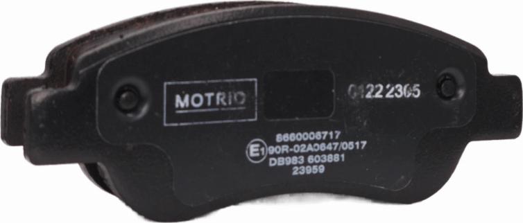 MOTRIO 8660006717 - Гальмівні колодки, дискові гальма autozip.com.ua