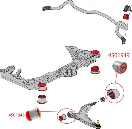 MPBS 4501949-00/CS - Сайлентблок, важіль підвіски колеса autozip.com.ua