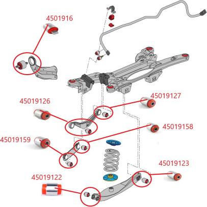 MPBS 45019159-00/CS - Сайлентблок, важіль підвіски колеса autozip.com.ua
