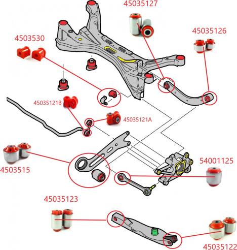 MPBS 45035121A-00/CS - Підвіска, сполучна тяга стабілізатора autozip.com.ua