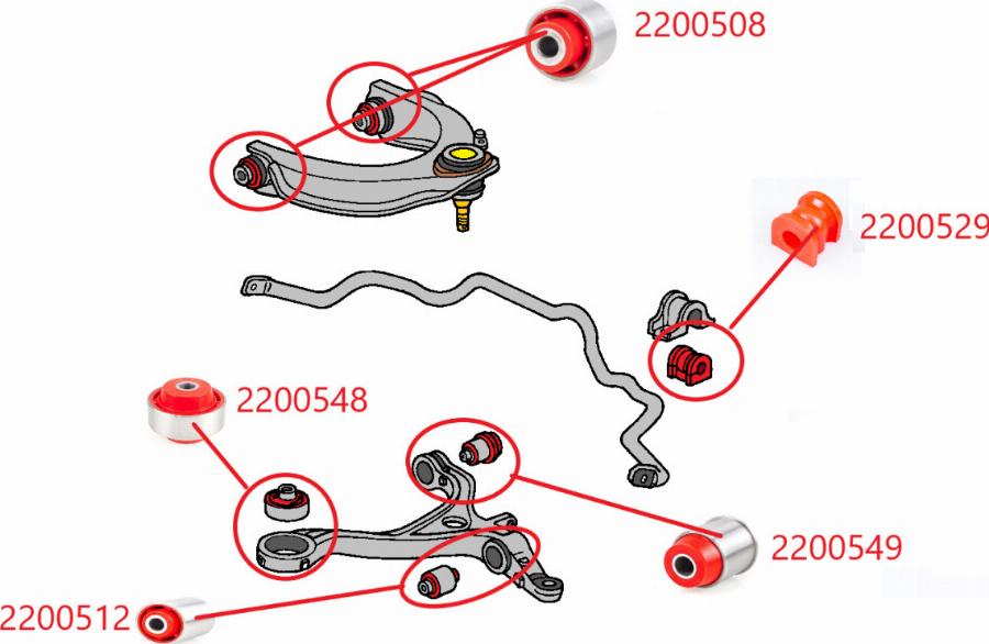 MPBS 2200548-00/90SHA - Сайлентблок, важіль підвіски колеса autozip.com.ua