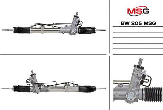 MSG BW 205 - Рульова рейка з ГПК нова  BMW 3 E46 99-05 autozip.com.ua