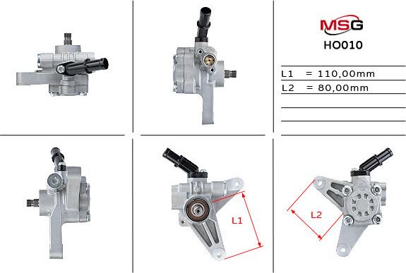 MSG HO 010 - Гідравлічний насос, рульове управління, ГУР autozip.com.ua