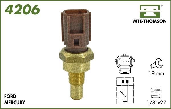 MTE-Thomson 4206 - Датчик, температура охолоджуючої рідини autozip.com.ua