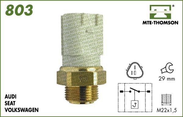 MTE-Thomson 803.95/90 - Термовимикач, вентилятор радіатора / кондиціонера autozip.com.ua