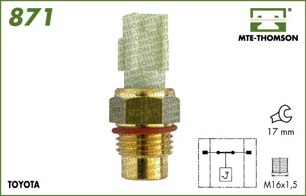MTE-Thomson 871 - Термовимикач, вентилятор радіатора / кондиціонера autozip.com.ua