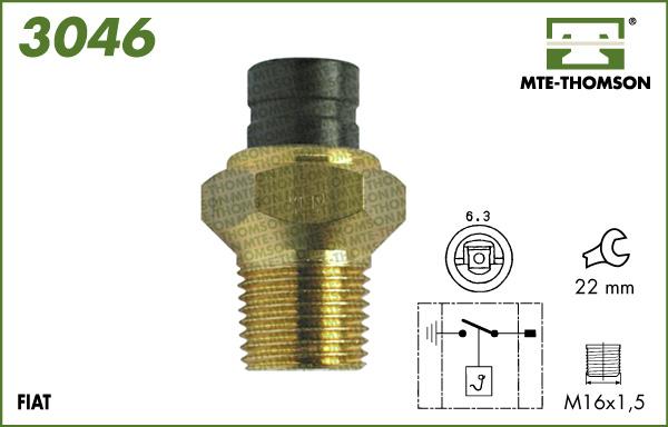 MTE-Thomson 3046 - Термовимикач, вентилятор радіатора / кондиціонера autozip.com.ua
