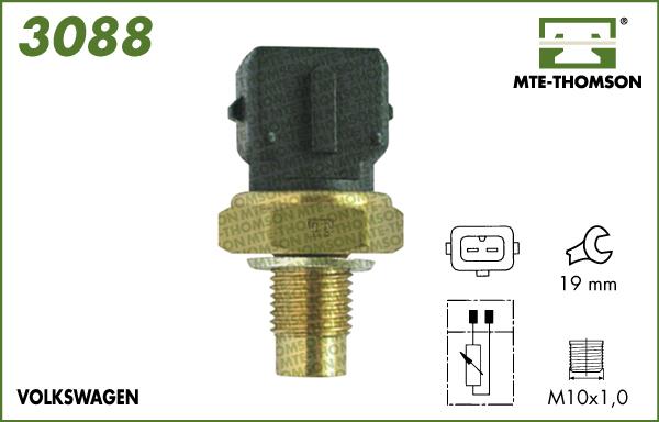 MTE-Thomson 3088 - Датчик, температура охолоджуючої рідини autozip.com.ua