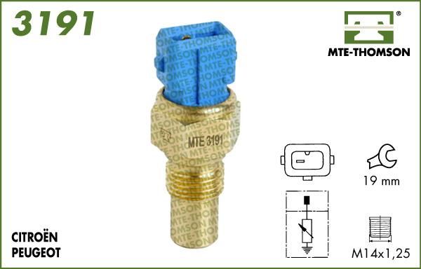 MTE-Thomson 3191 - Датчик, температура охолоджуючої рідини autozip.com.ua