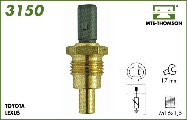 MTE-Thomson 3150 - Датчик, температура охолоджуючої рідини autozip.com.ua