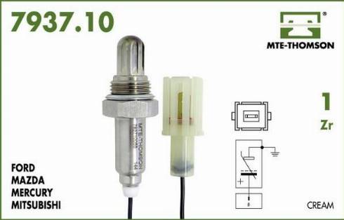 MTE-Thomson 7937.10.072 - Лямбда-зонд, датчик кисню autozip.com.ua