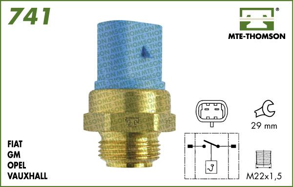 MTE-Thomson 741.88/83 - Термовимикач, вентилятор радіатора / кондиціонера autozip.com.ua
