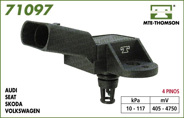 MTE-Thomson 71097 - Датчик, тиск у впускний трубі autozip.com.ua